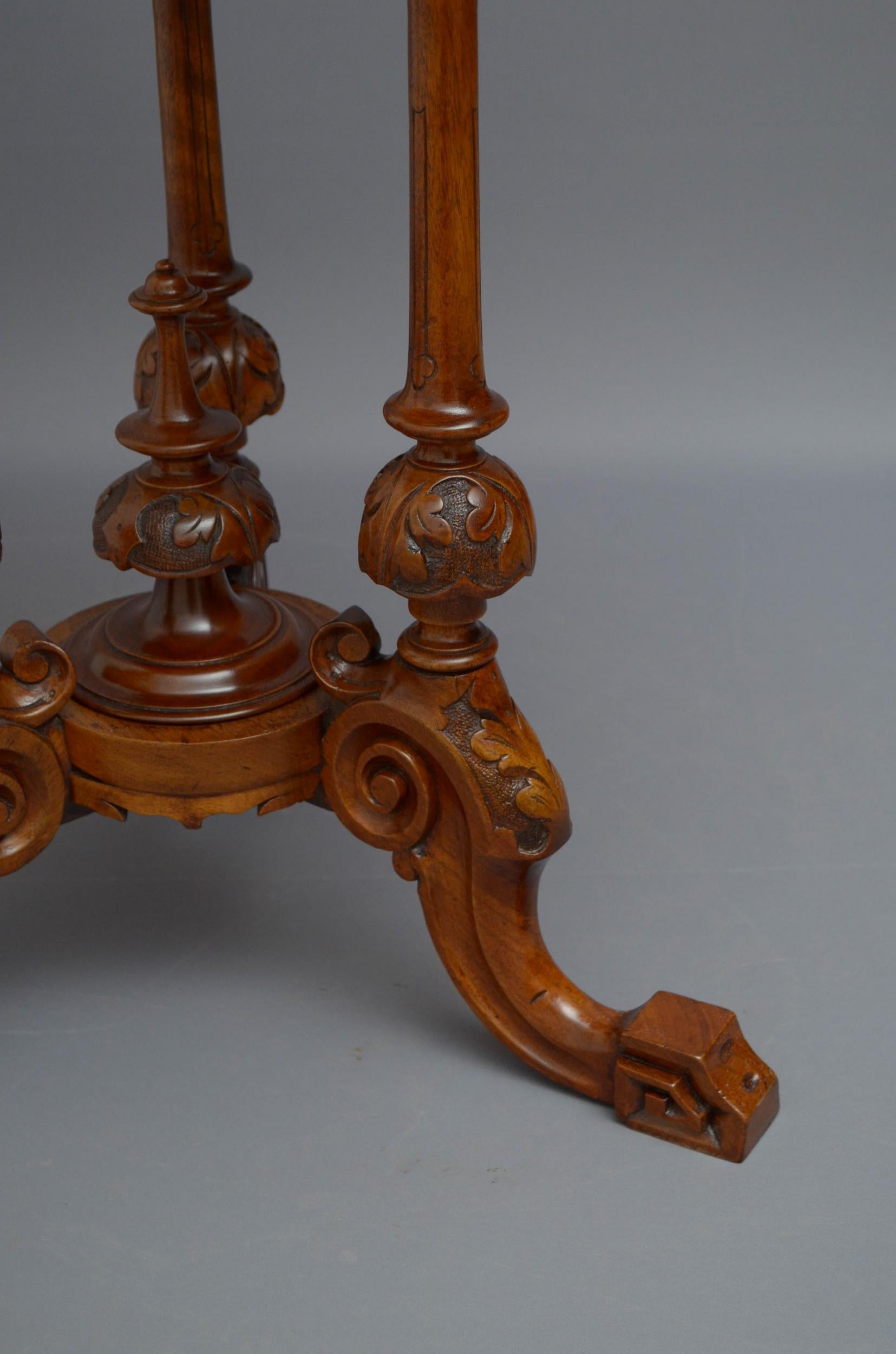 Victorian Walnut Occasional Table 4