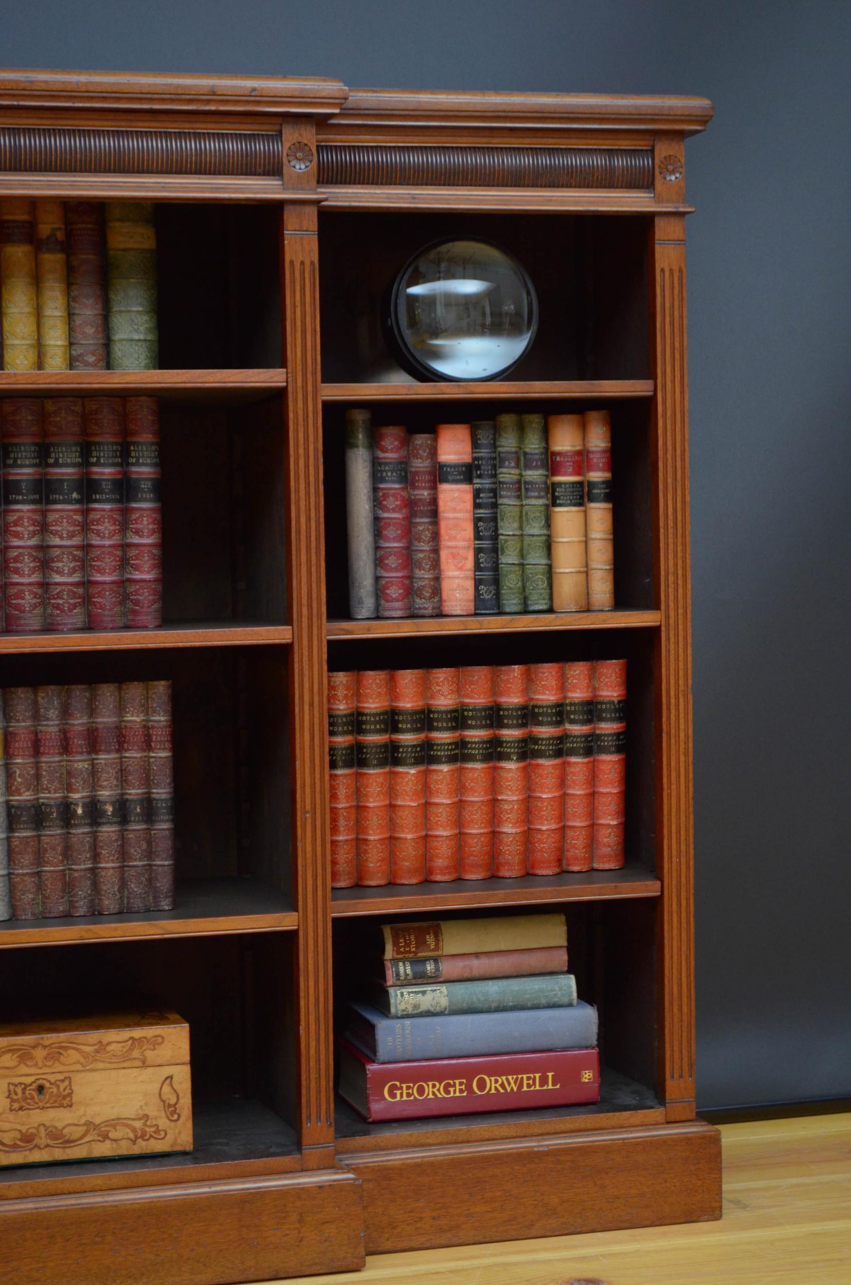 Victorian Walnut Open Bookcase 5