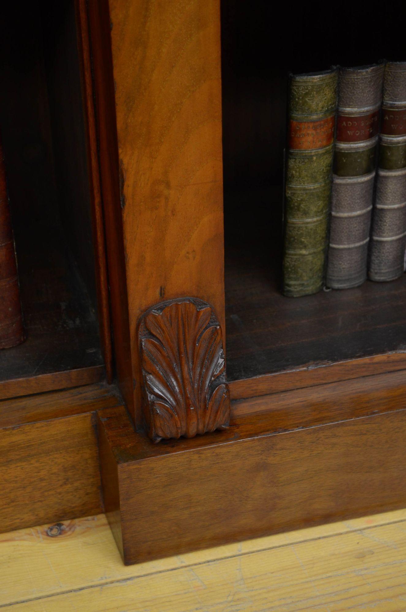 Victorian Walnut Open Bookcase 6