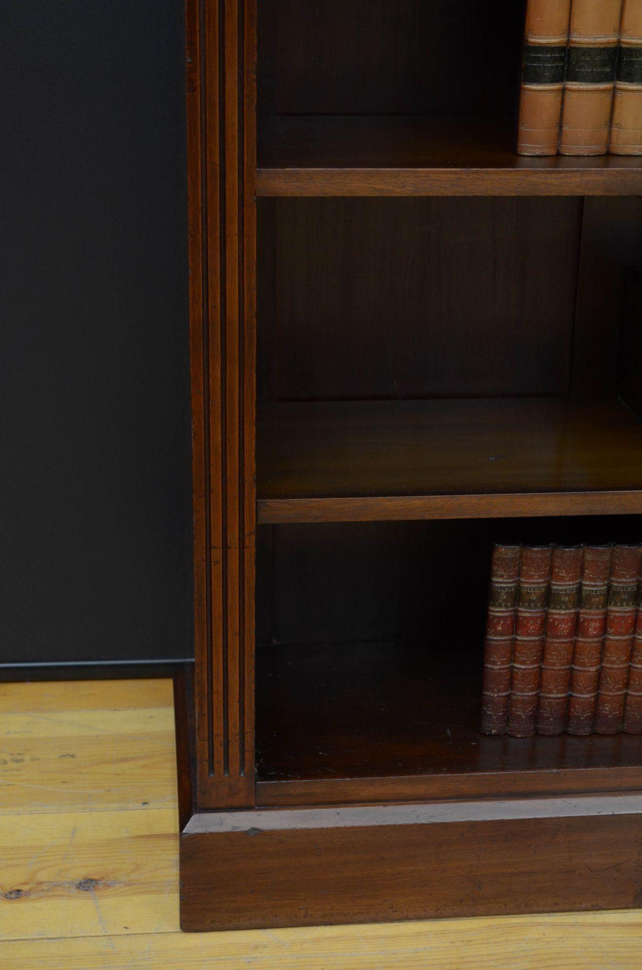 Victorian Walnut Open Bookcase 5