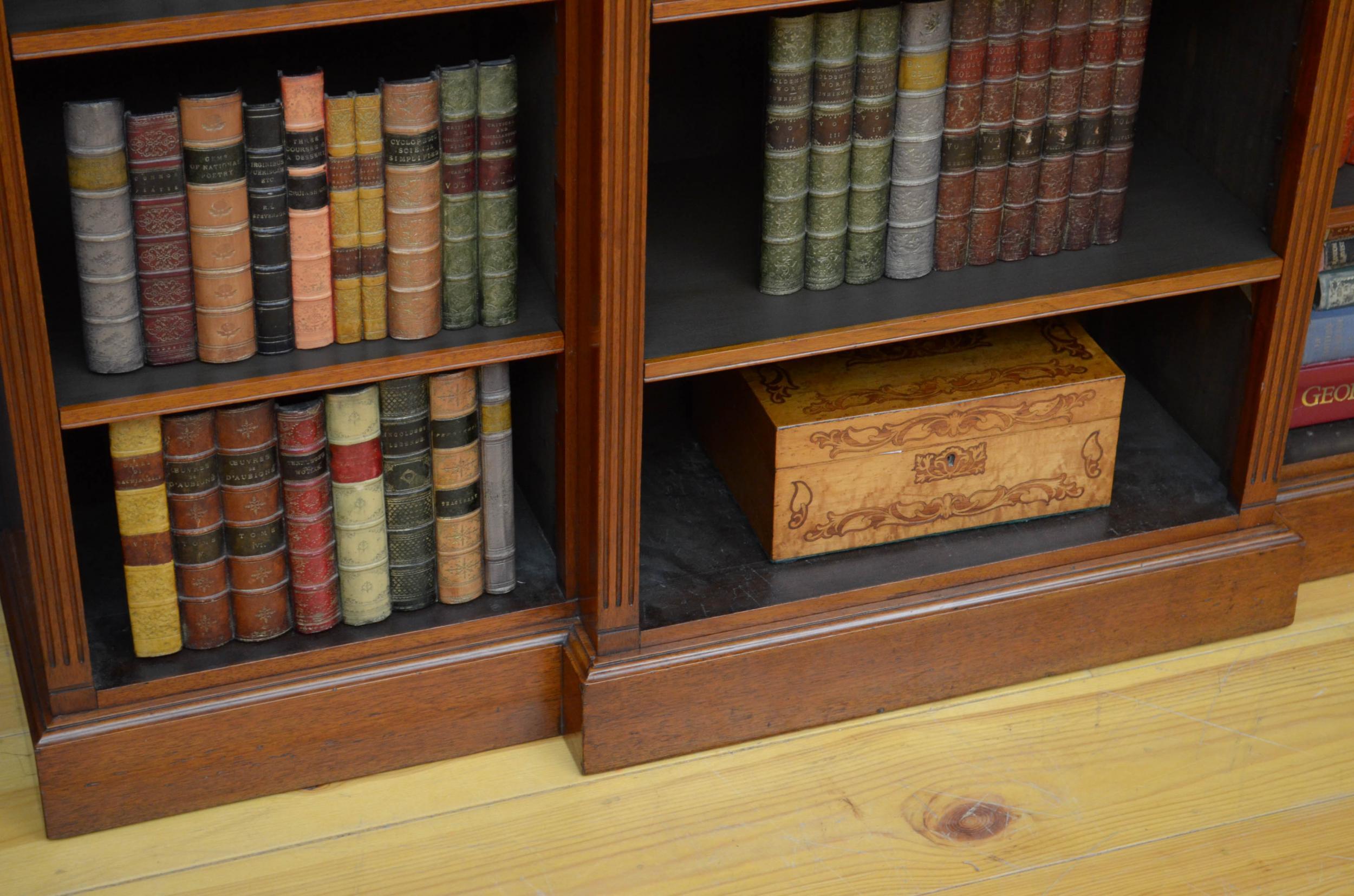 Victorian Walnut Open Bookcase 6