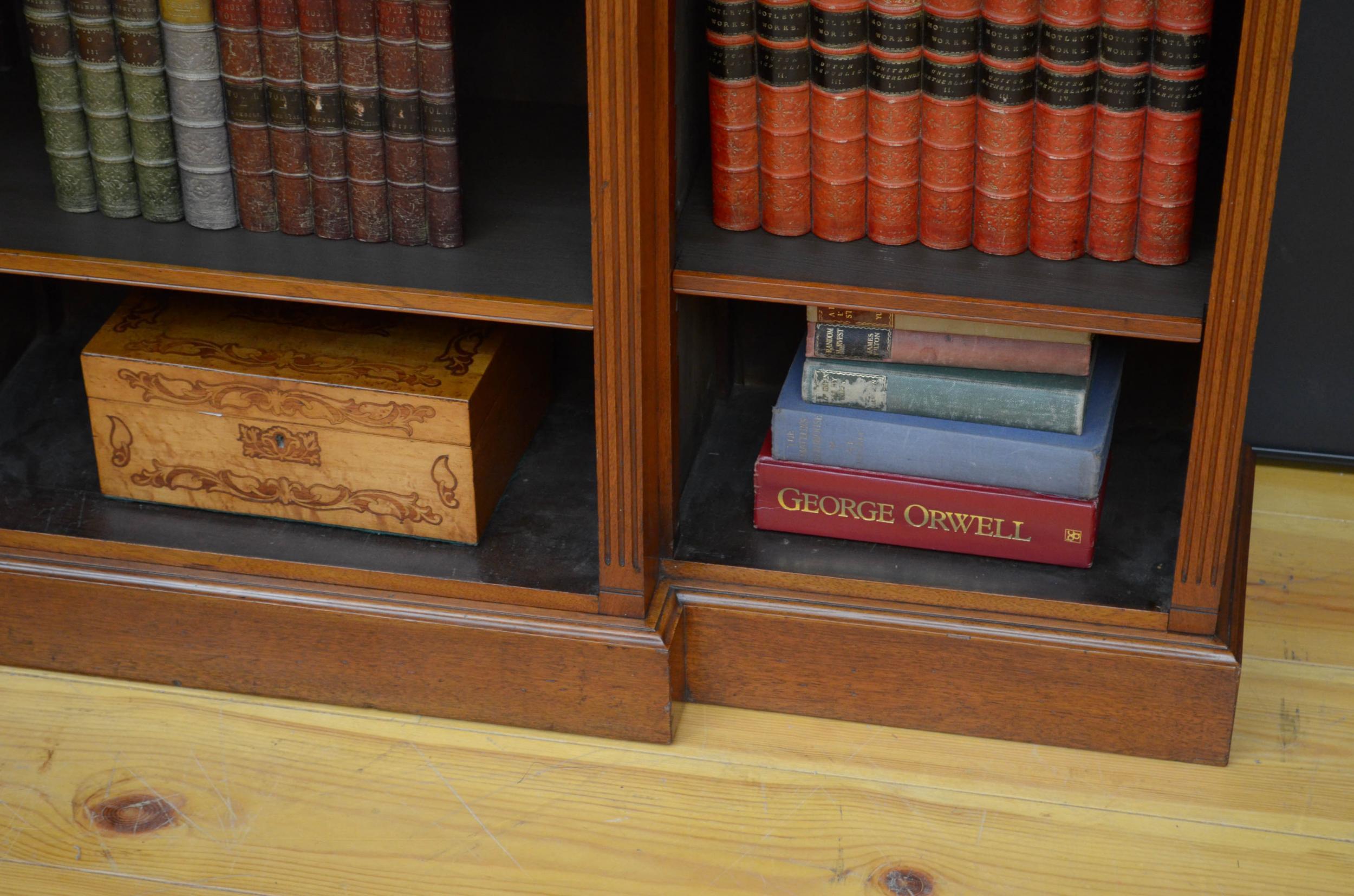 Victorian Walnut Open Bookcase 7