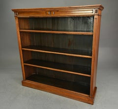 Victorian Walnut Open Bookcase
