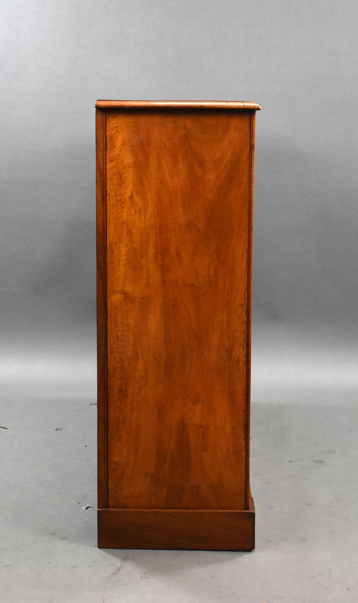 English Victorian Walnut Open Bookcase For Sale