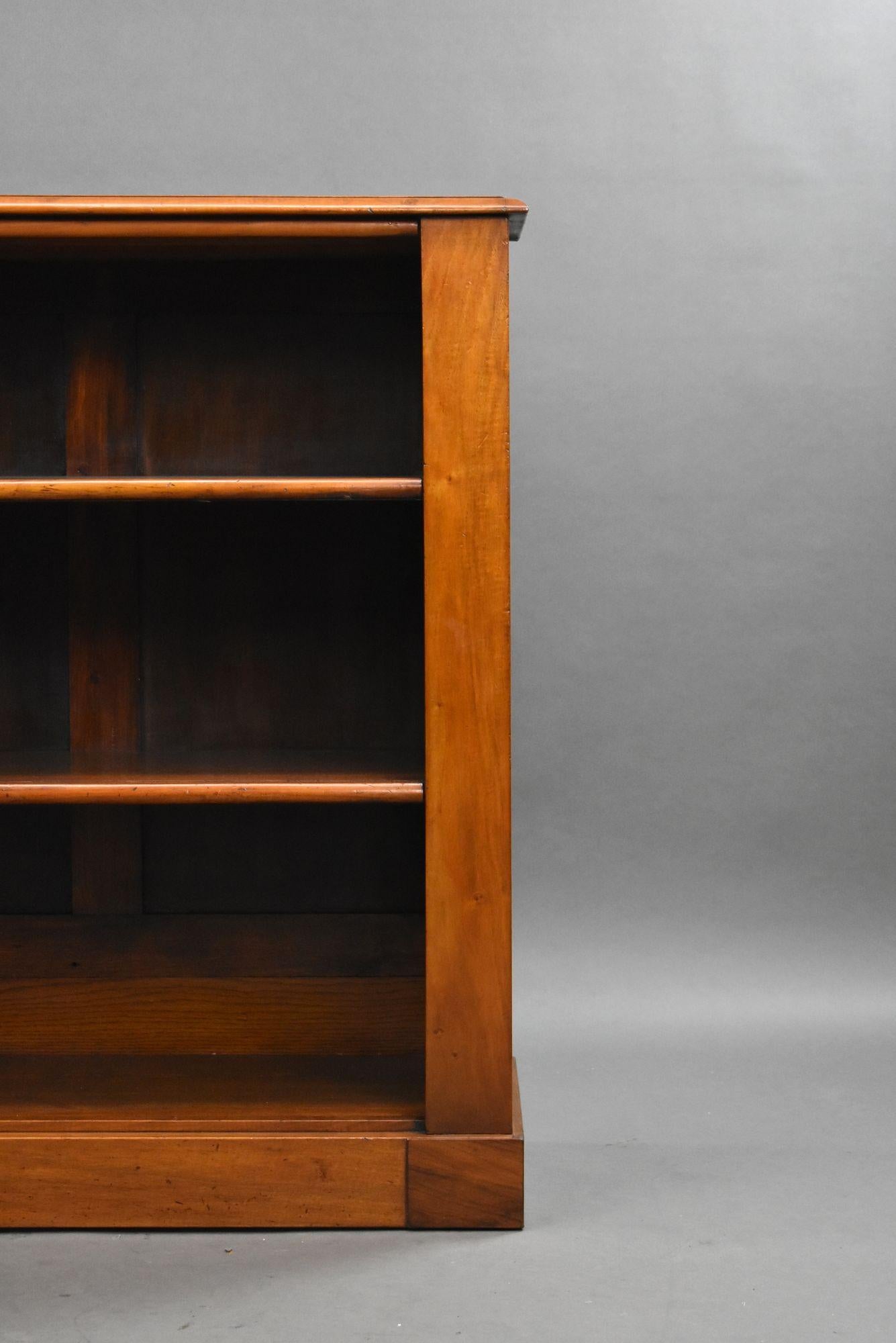 Victorian Walnut Open Bookcase For Sale 1
