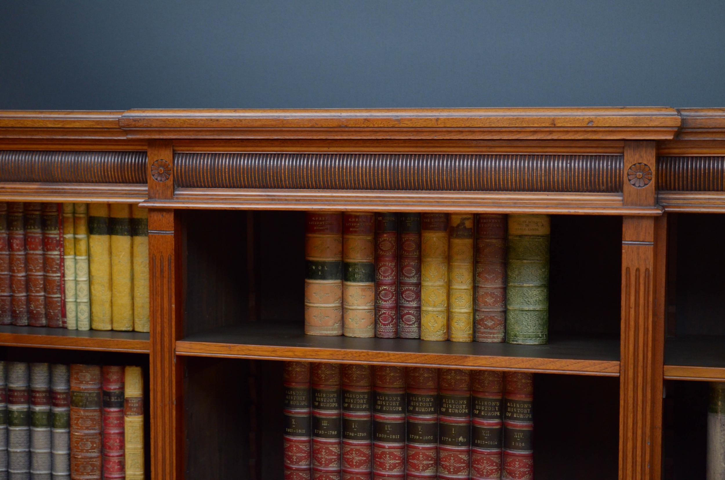 Victorian Walnut Open Bookcase 2