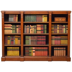 Antique Victorian Walnut Open Bookcase