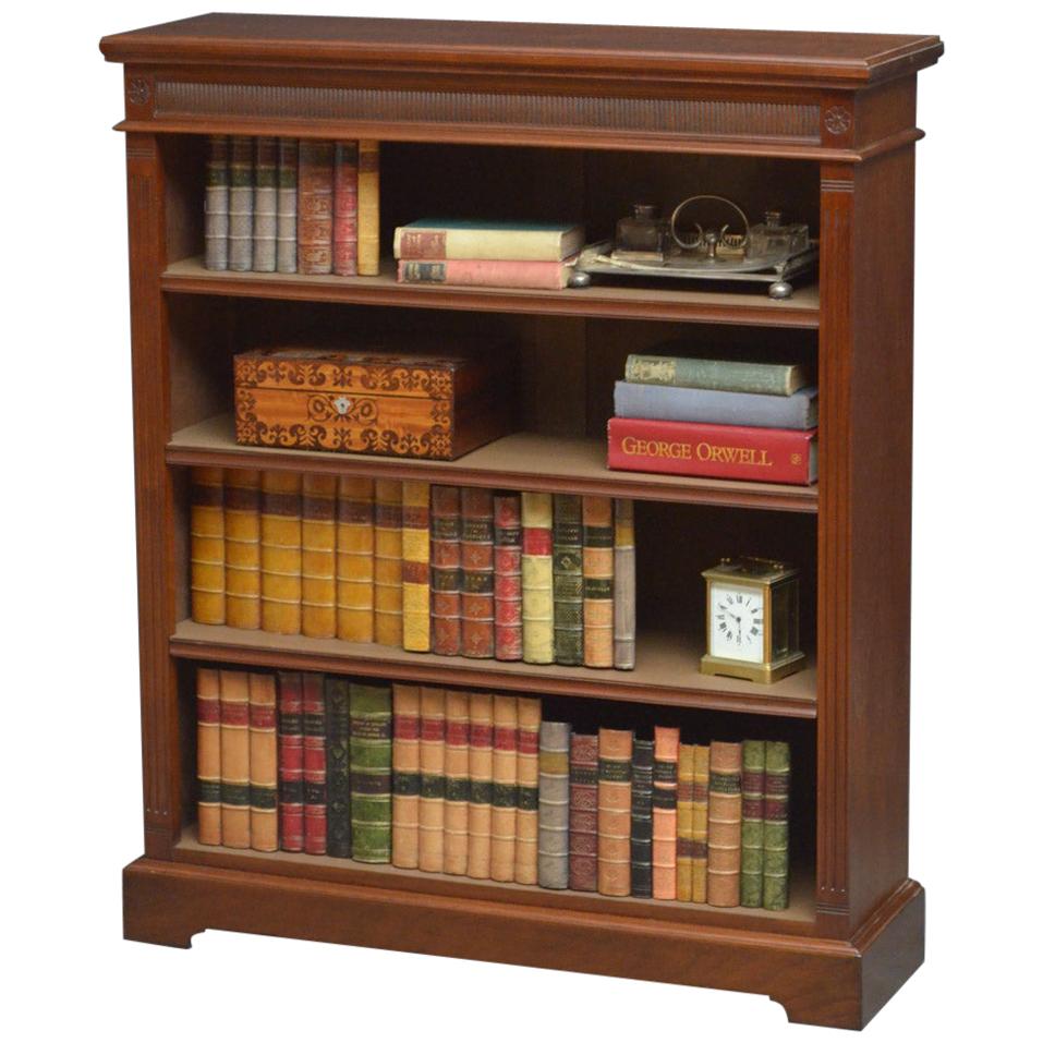 Art Deco Walnut Bookcase with Tall Back at 1stdibs