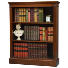 Victorian Walnut Open Bookcase