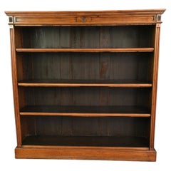 Victorian Walnut Open Bookcase