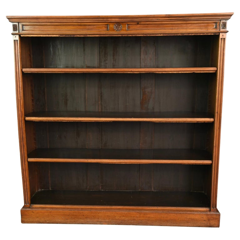 Victorian Walnut Open Bookcase at 1stDibs