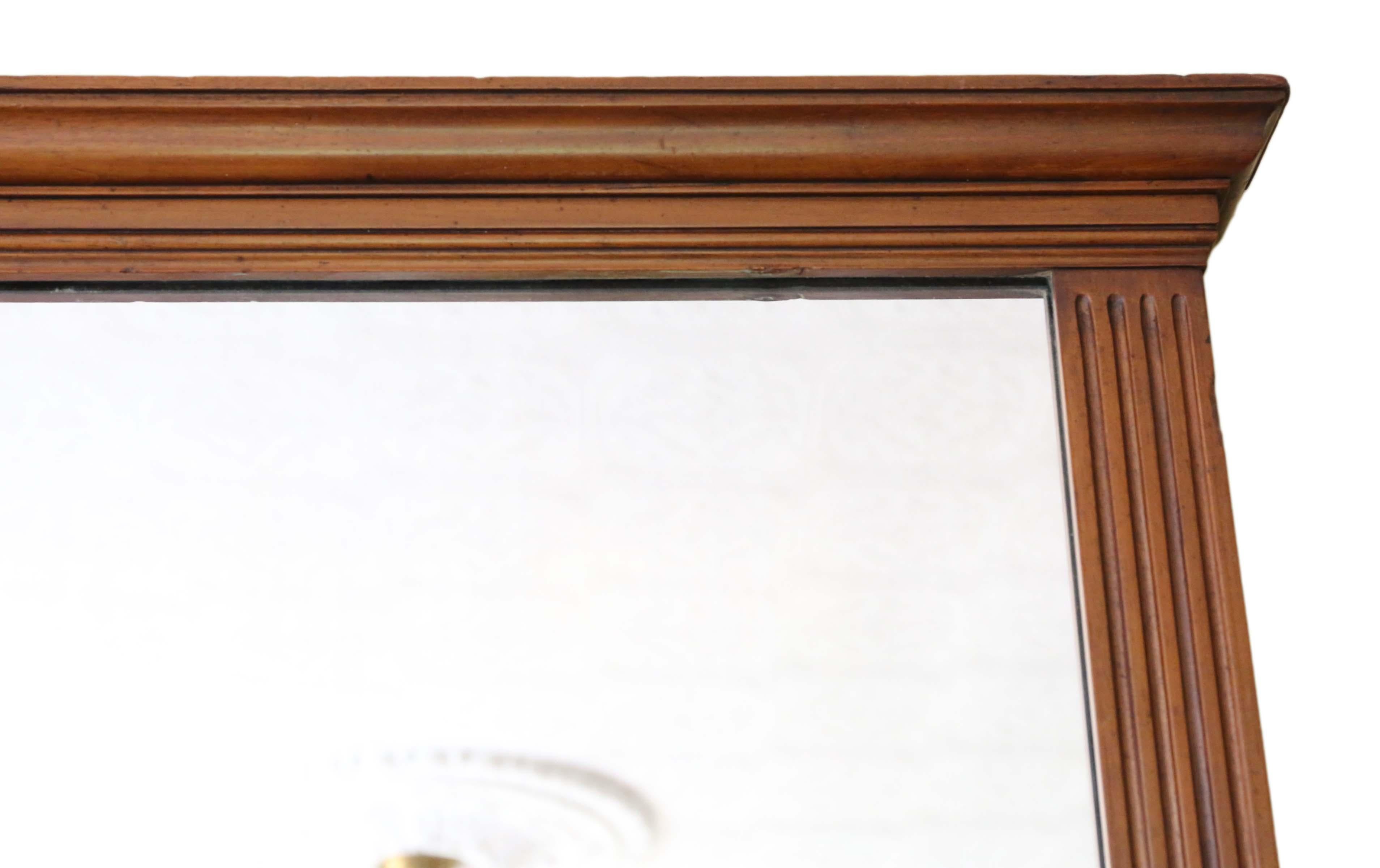 Victorian Walnut Overmantle or Wall Mirror, circa 1900 In Good Condition In Wisbech, Cambridgeshire