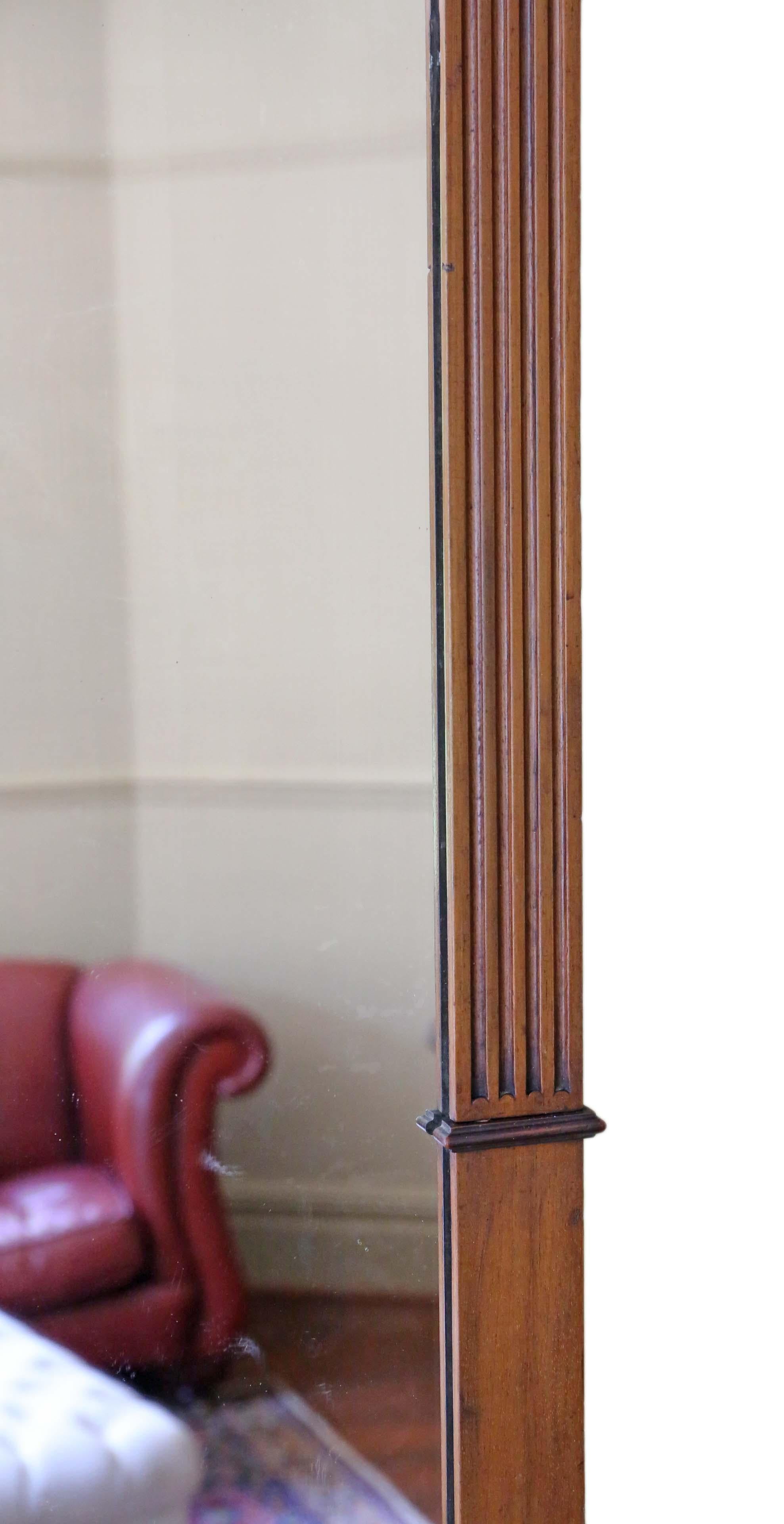 Early 20th Century Victorian Walnut Overmantle or Wall Mirror, circa 1900