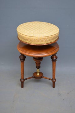Victorian Walnut Piano Stool
