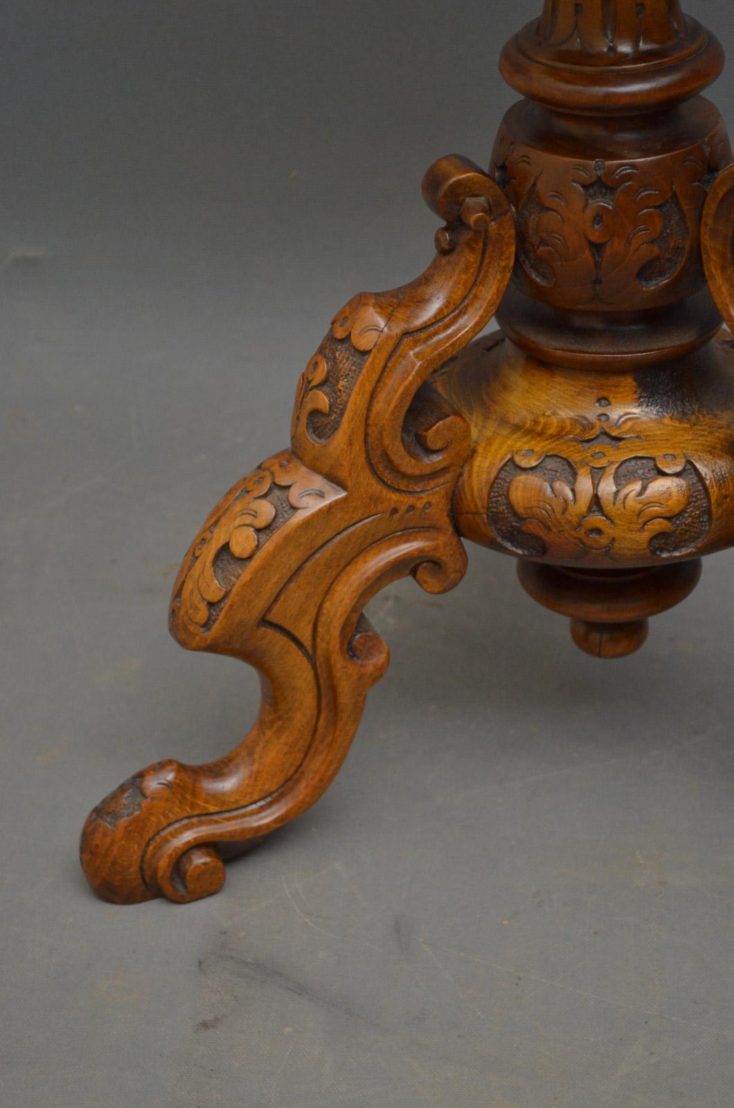 Victorian Walnut Piano Stool 1