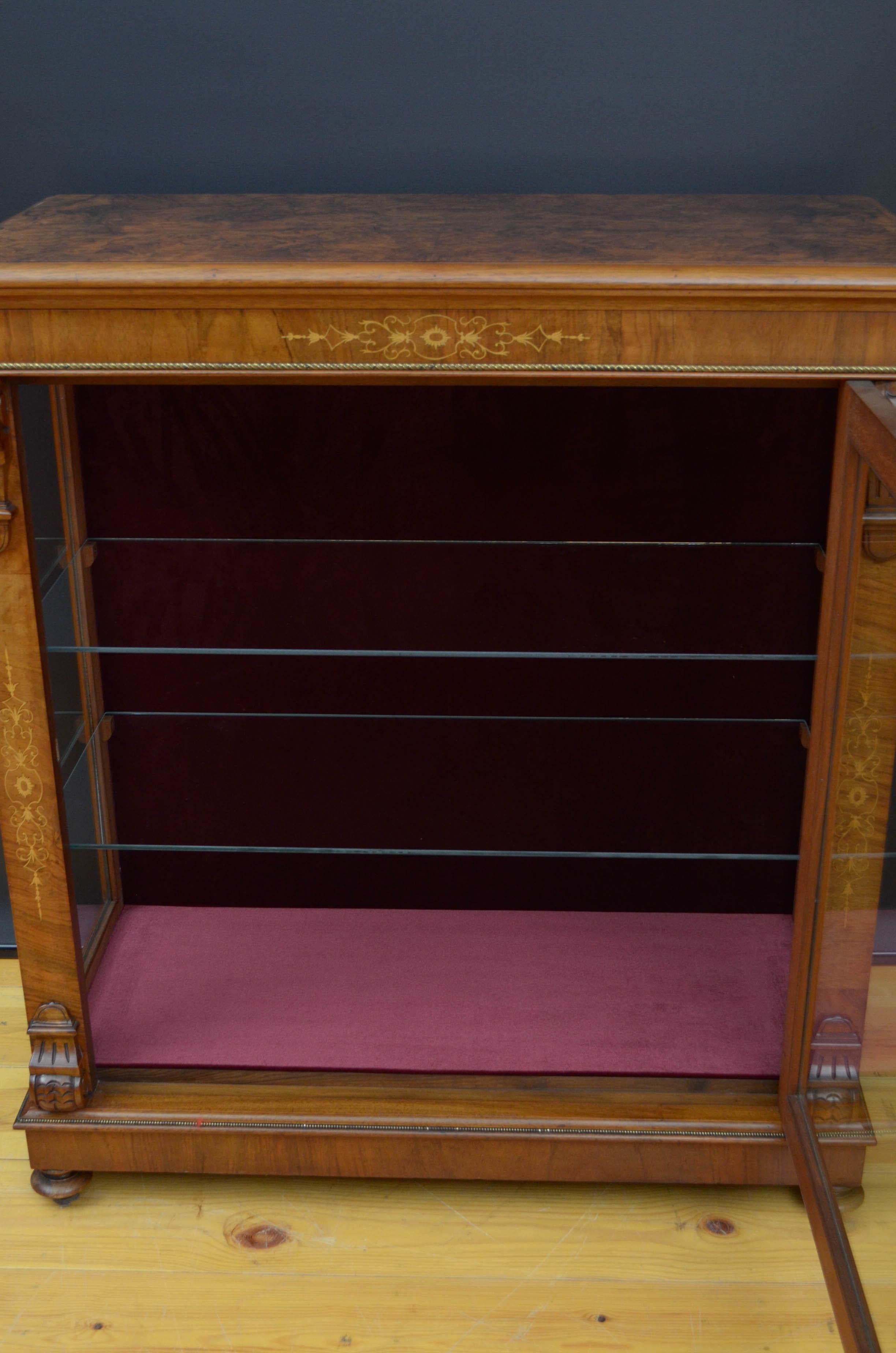 Victorian Walnut Pier Cabinet For Sale 10