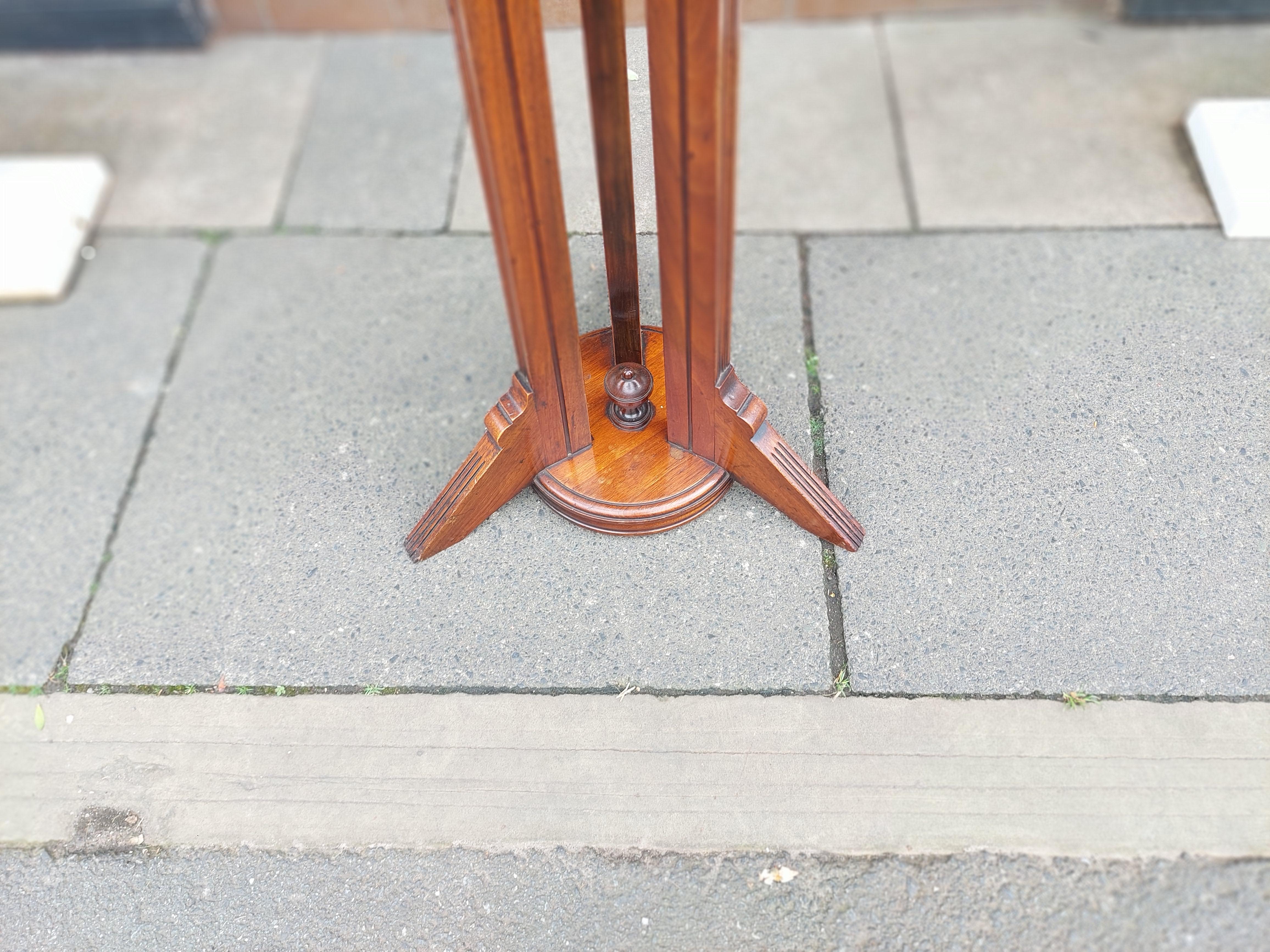 Late Victorian Victorian Walnut Rotating Hat & Coat Stand For Sale