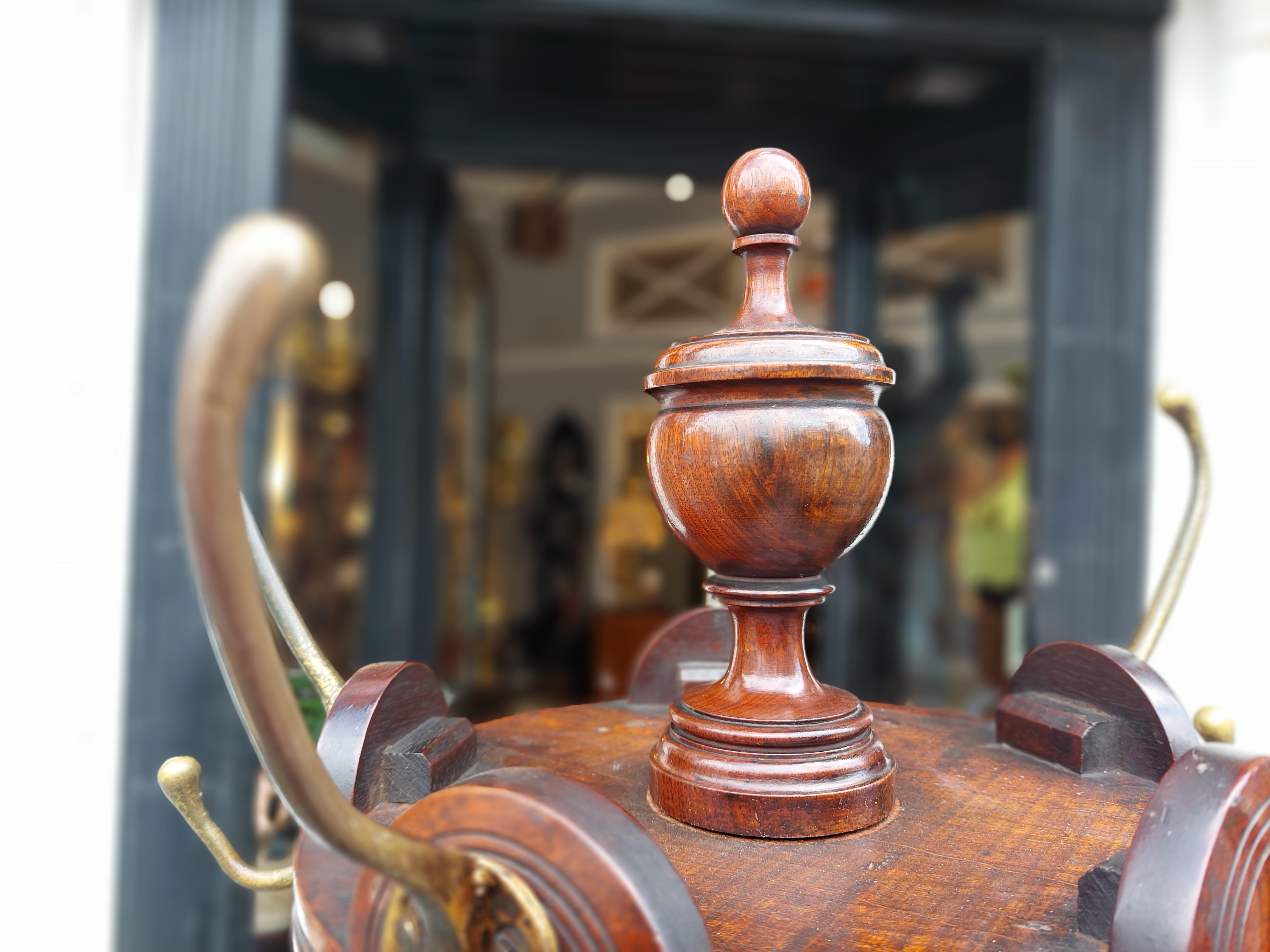 19th Century Victorian Walnut Rotating Hat & Coat Stand For Sale