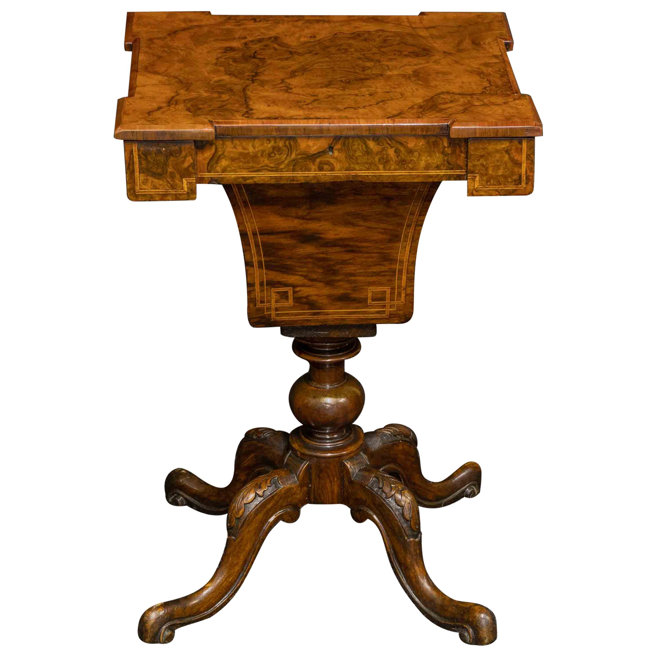 Victorian Walnut Sewing Table