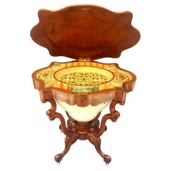 Victorian Walnut Sewing Table