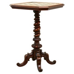 Used Victorian Walnut & Specimen Marble Chess Table