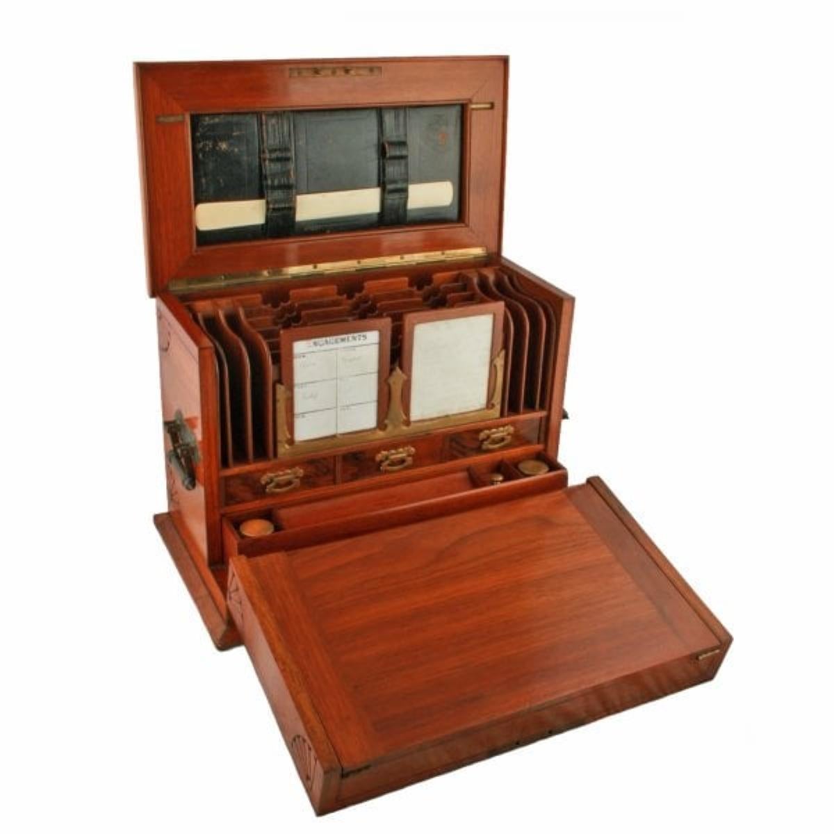 Victorian Walnut Stationery Cabinet, 19th Century For Sale 1