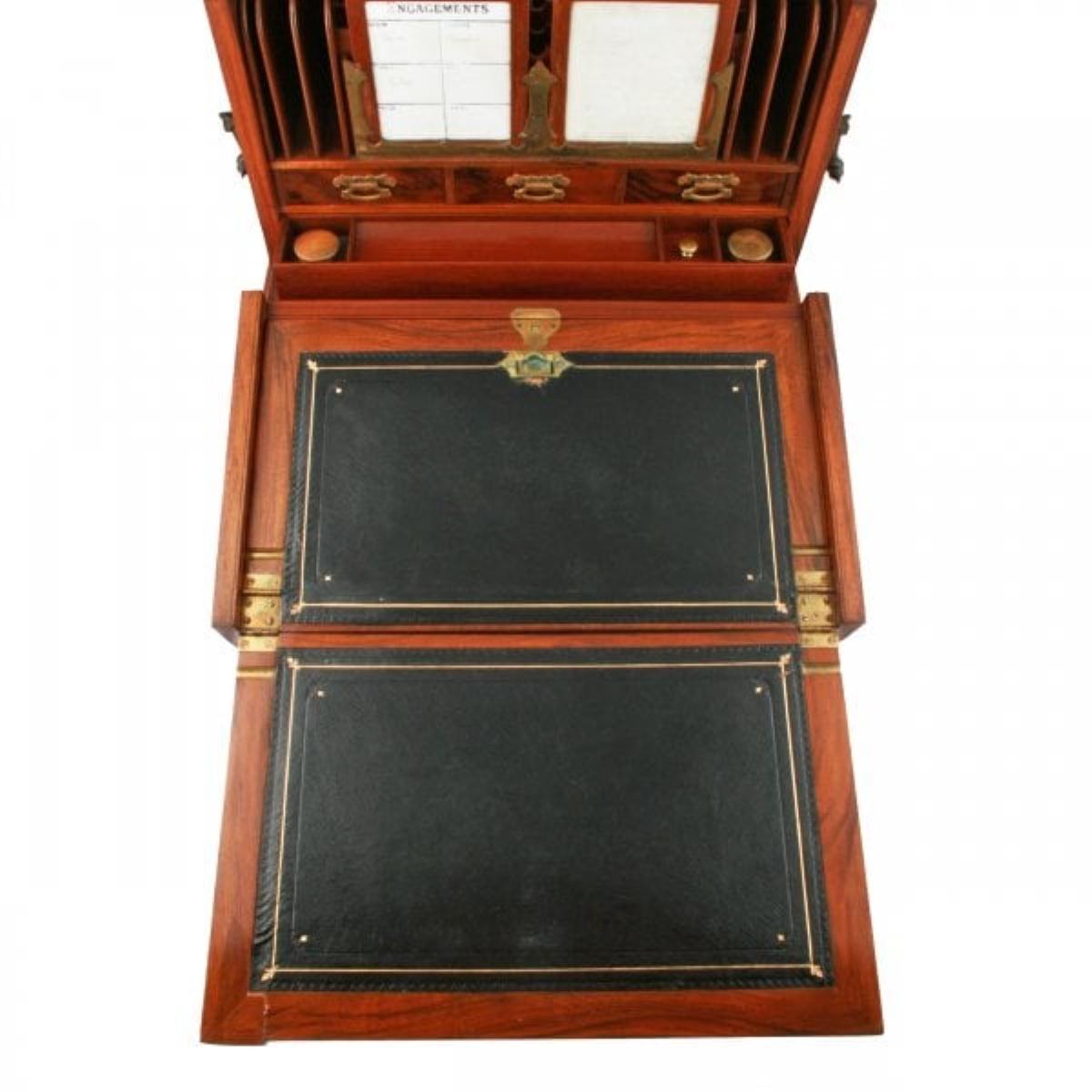 Victorian Walnut Stationery Cabinet, 19th Century For Sale 2