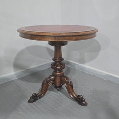 Victorian Walnut Swivel Library Table