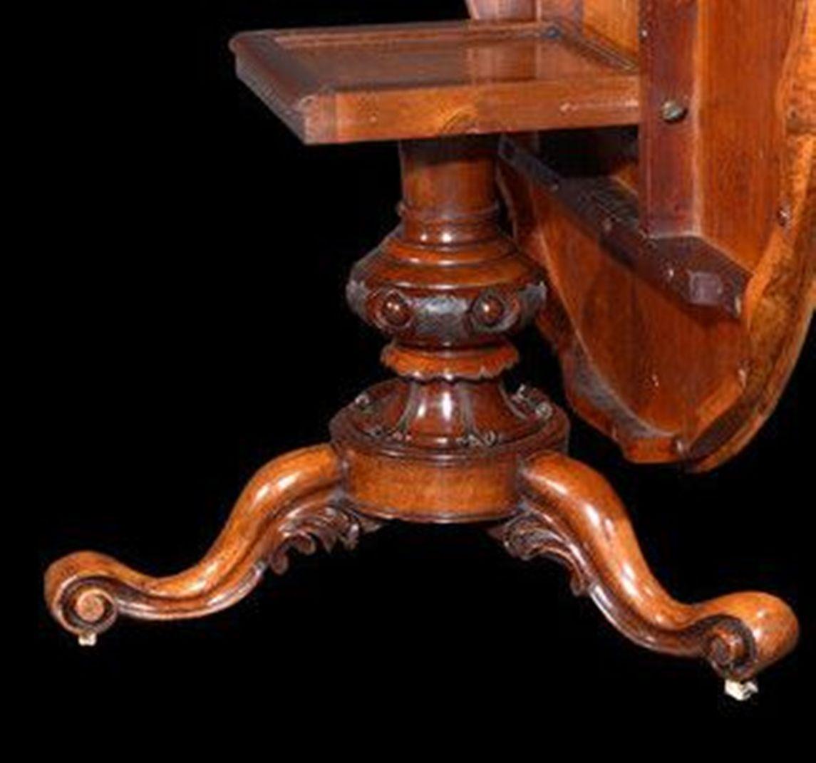 Victorian Walnut Tilt-Top Circular Table 1