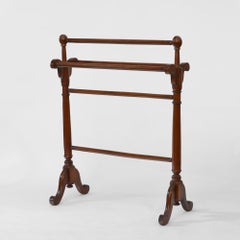 Victorian walnut towel rail