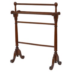 Victorian walnut towel rail