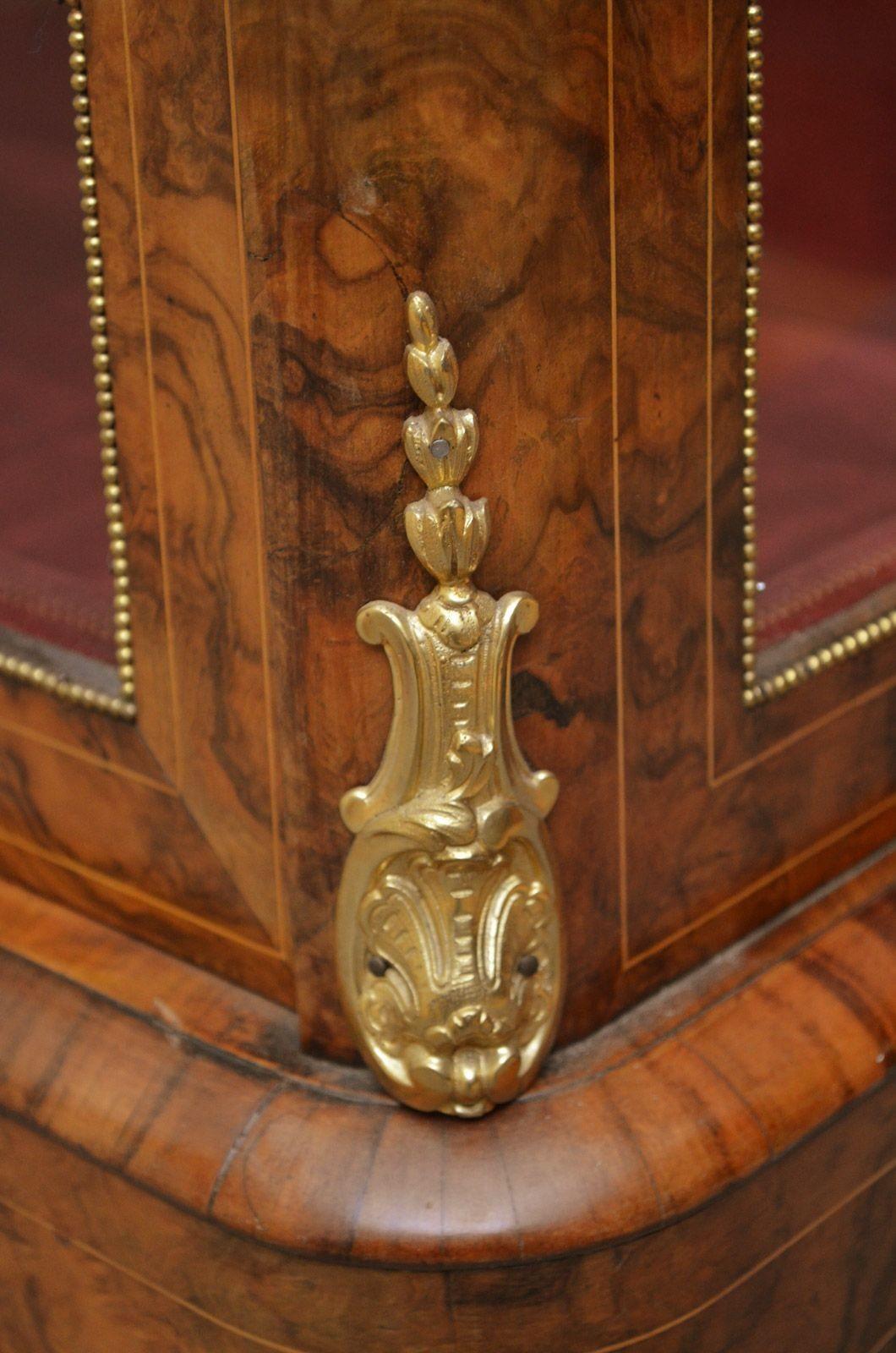Victorian Walnut Vitrine For Sale 6