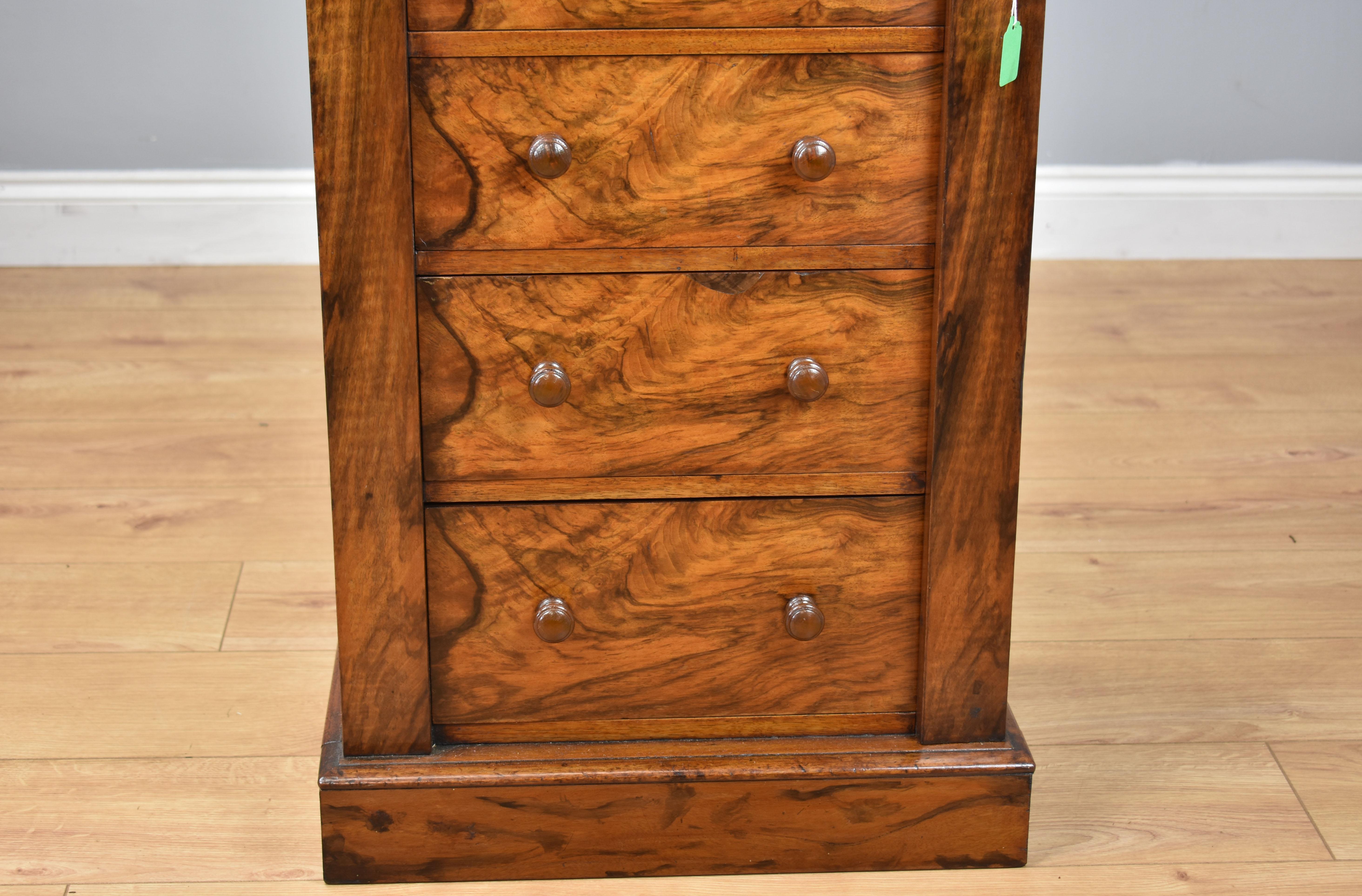 European Victorian Walnut Wellington Chest