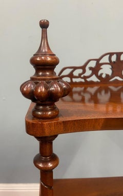 Victorian Walnut Whatnot Bookcase Shelf Unit 1880 Etagere