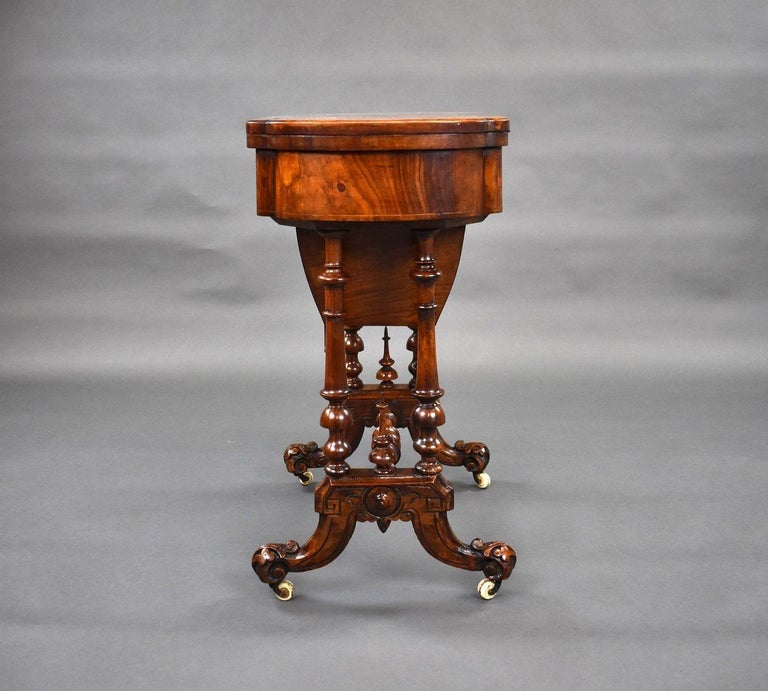 Victorian Work Table Victorian Walnut Work / Games Table For Sale at 1stDibs
