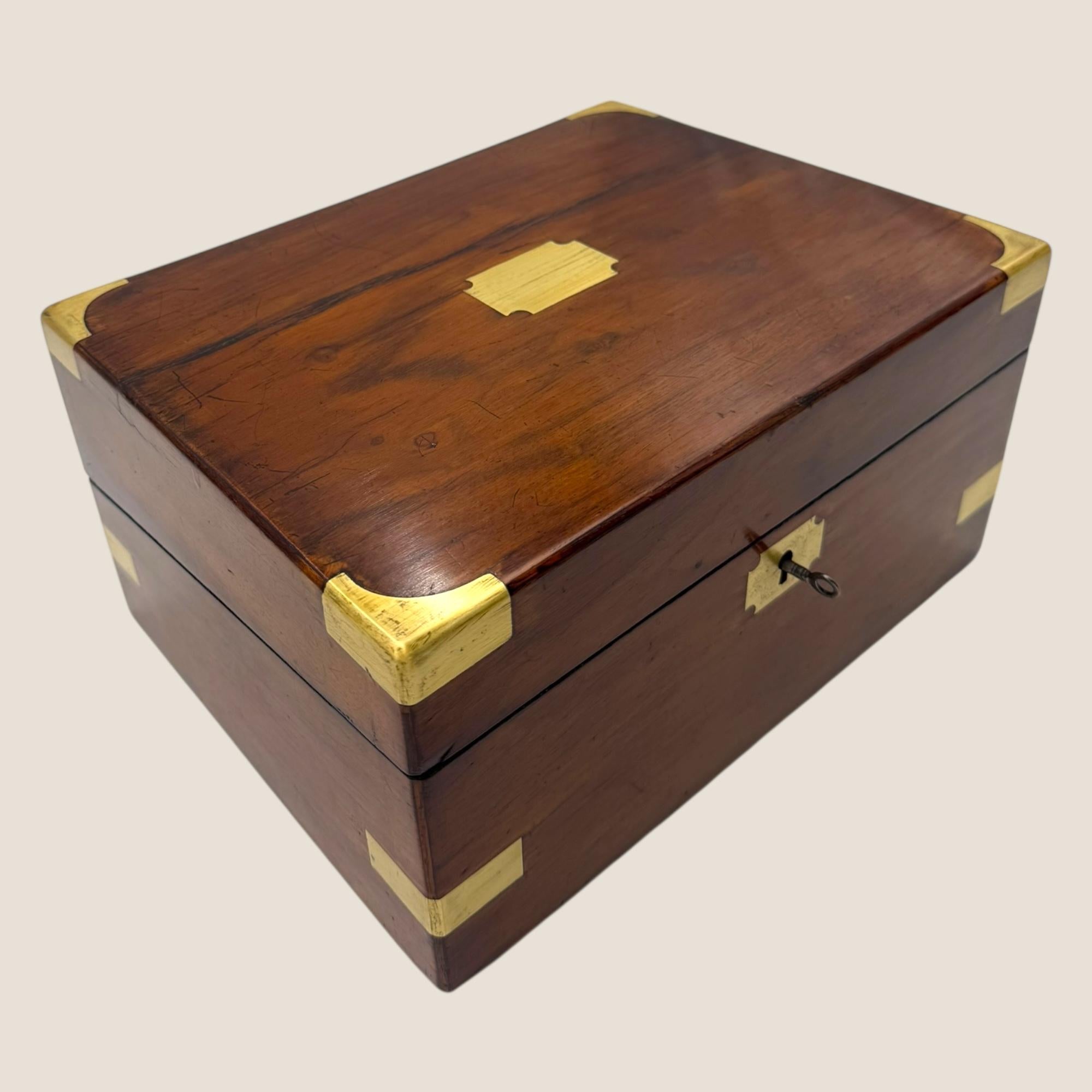 British Victorian Walnut Writing Slope Box For Sale