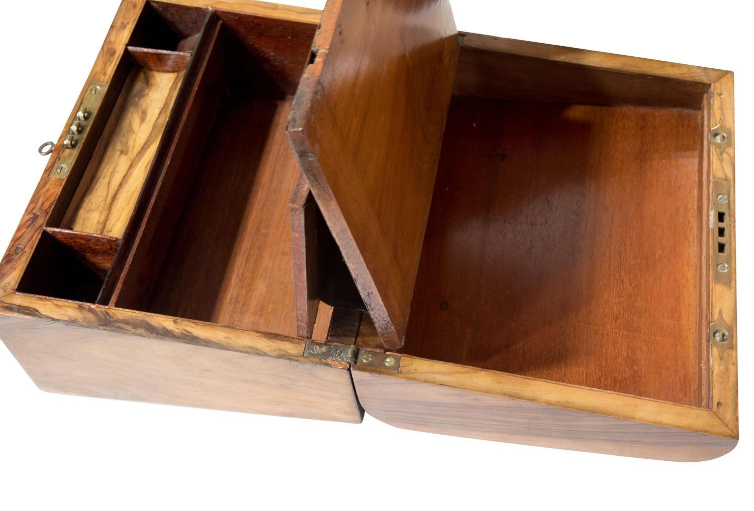 19th Century Victorian Walnut Writing Slope, circa 1860 For Sale