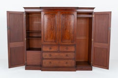 Victorian Wardrobe Mahogany Gentlemans Closet 1860