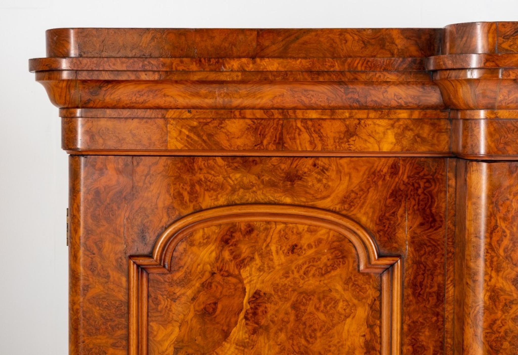 Victorian Wardrobe Walnut Gentlemans Closet Cabinet 1860 For Sale 2