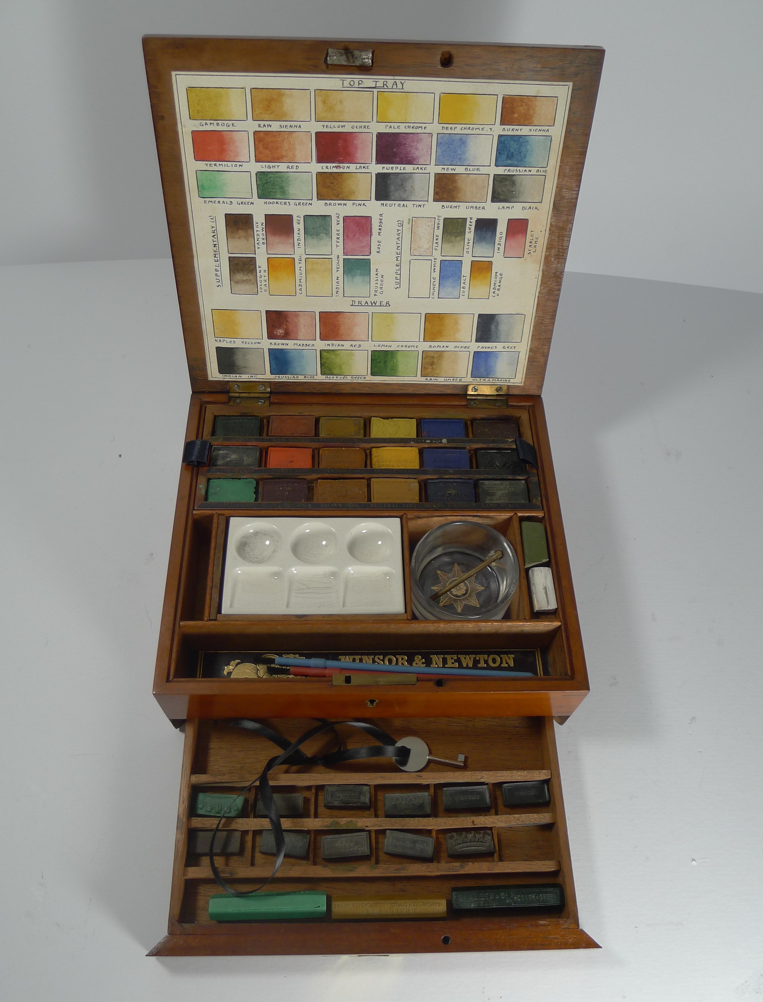 antique watercolor paint box