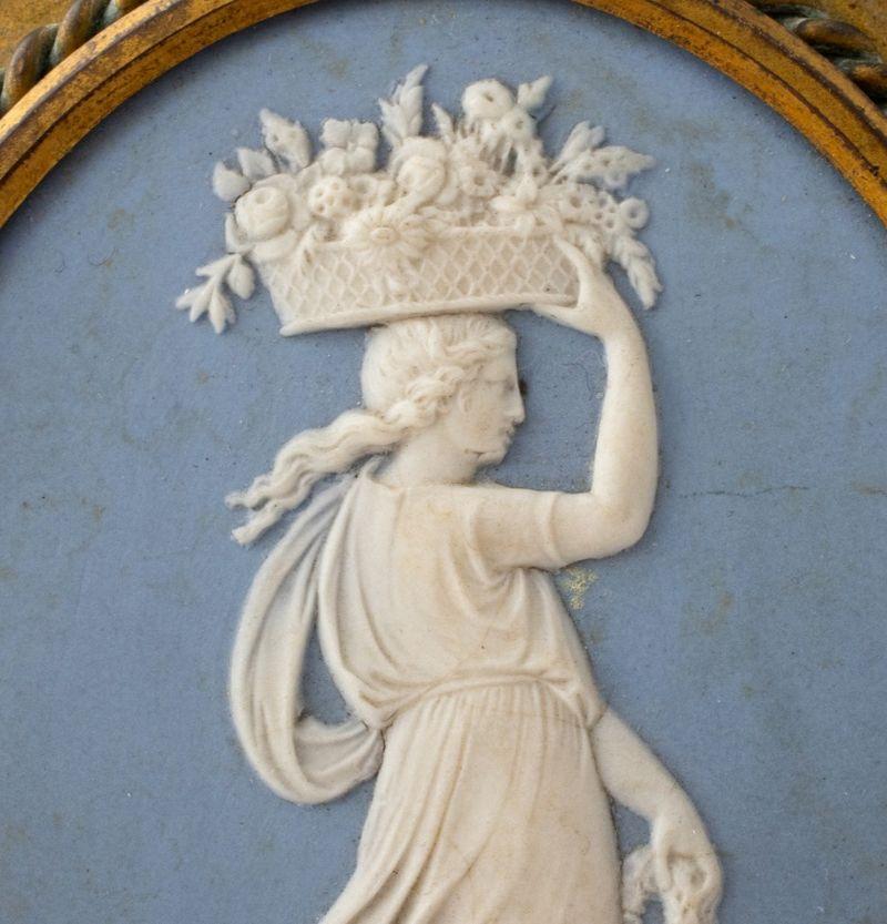 Victorian Wedgwood Mounted Gilt Metal Triple Frame For Sale 1