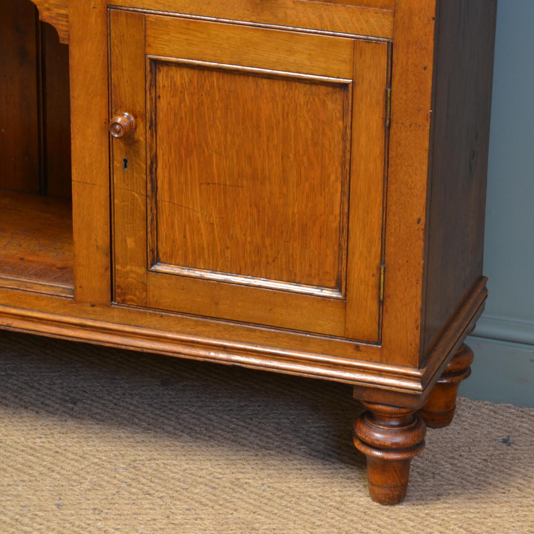 Victorian Welsh Oak Antique Dresser For Sale 1