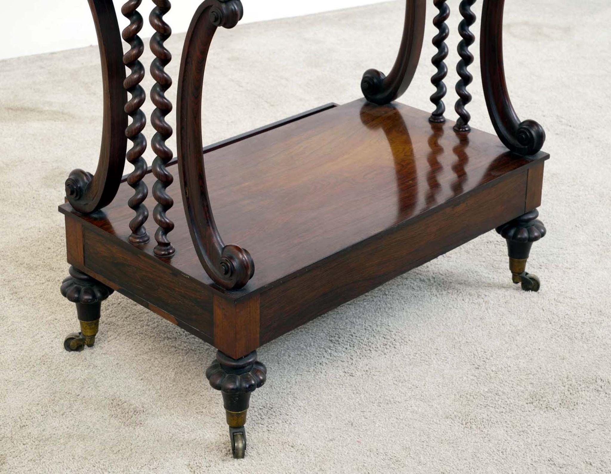 Victorian Whatnot Bookcase Mahogany Barley Twist Etagere 1880 For Sale 1