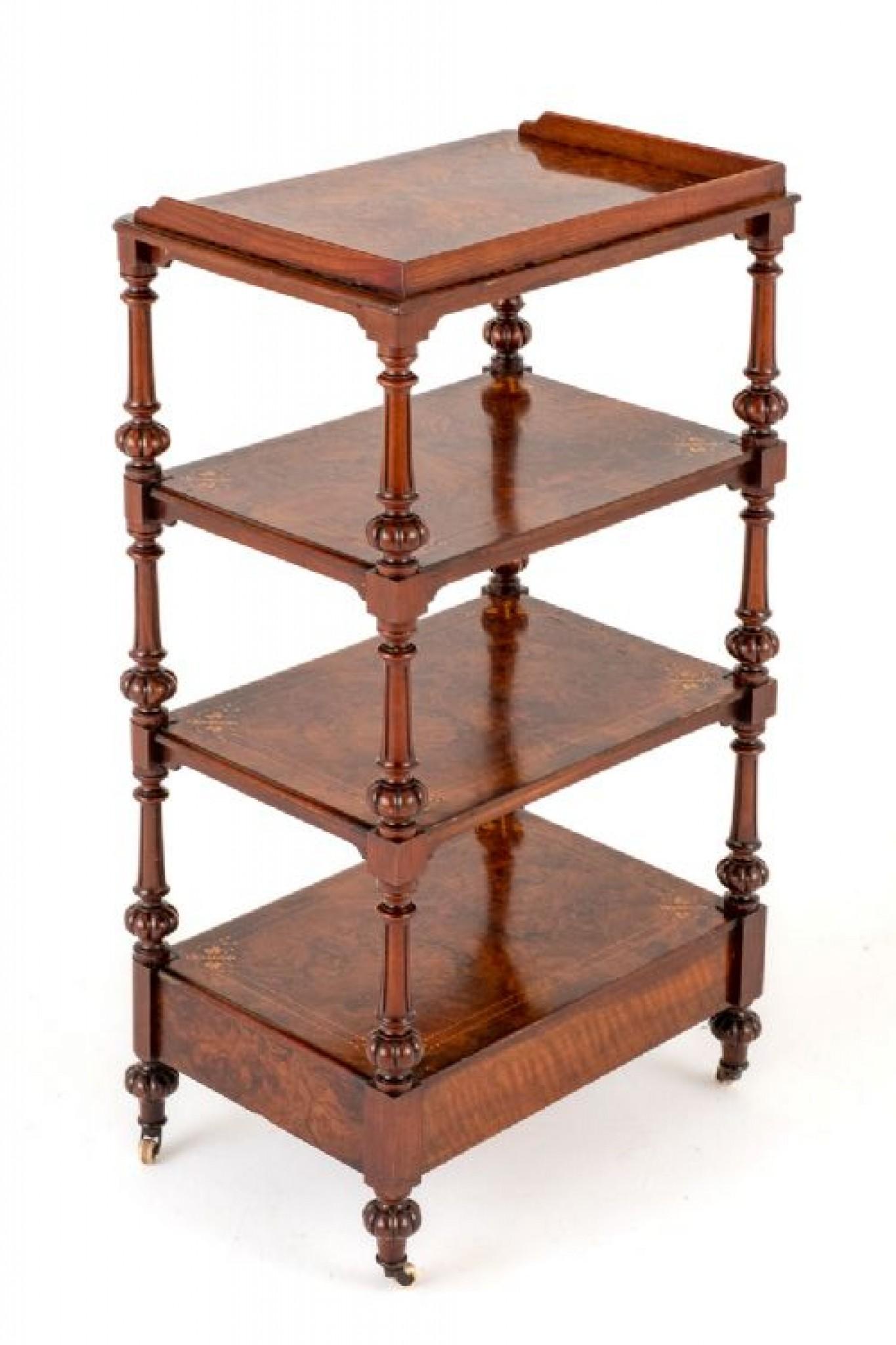 Victorian Whatnot Bookcase Walnut, 1860 For Sale 3