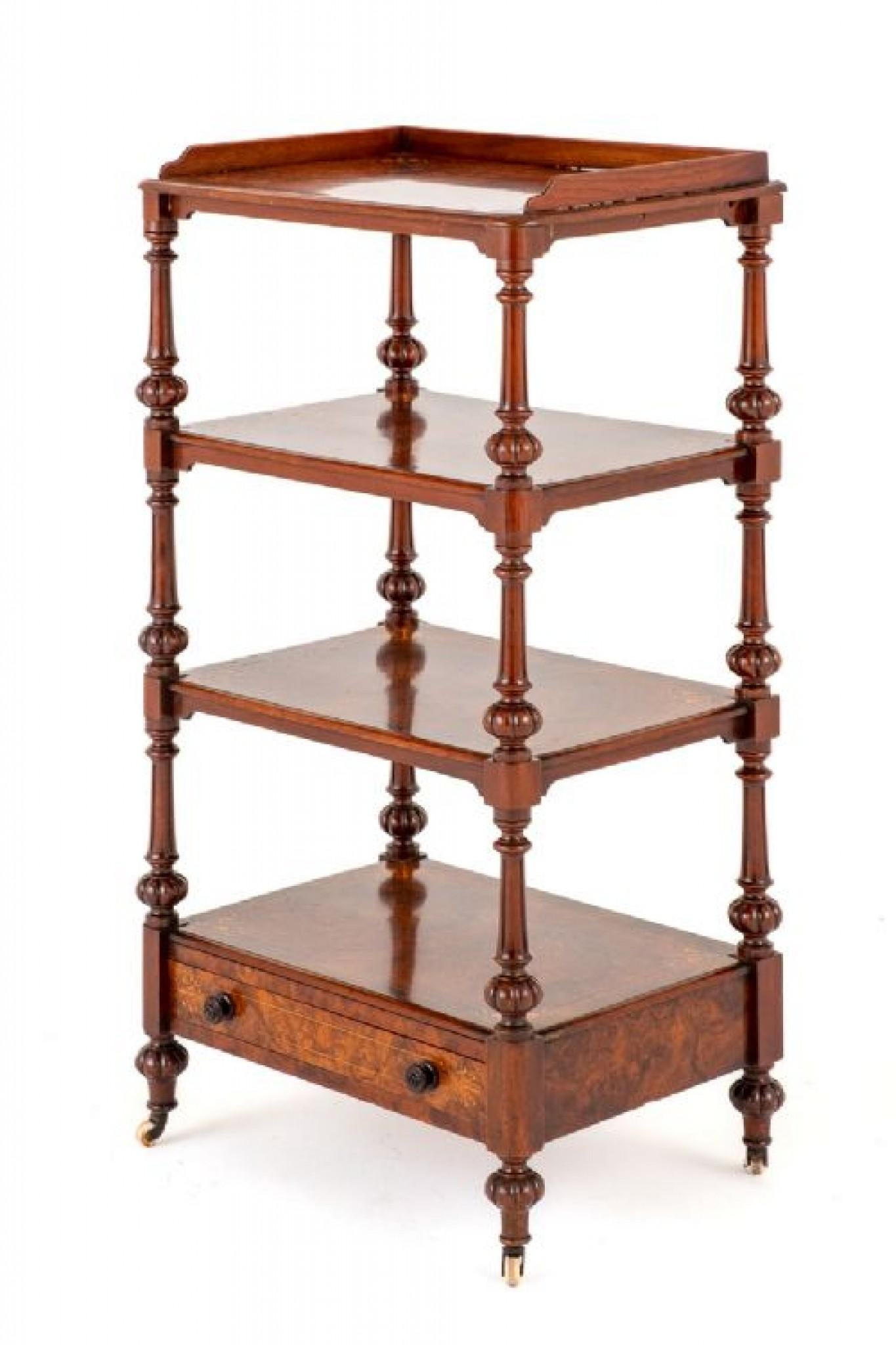 Victorian Whatnot Bookcase Walnut, 1860 For Sale 5