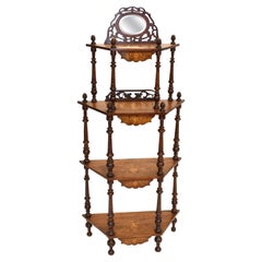 Victorian Whatnot Bookshelf Antique 1860 Furniture