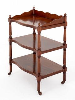 Victorian Whatnot Bookshelf Mahogany Shelf Period