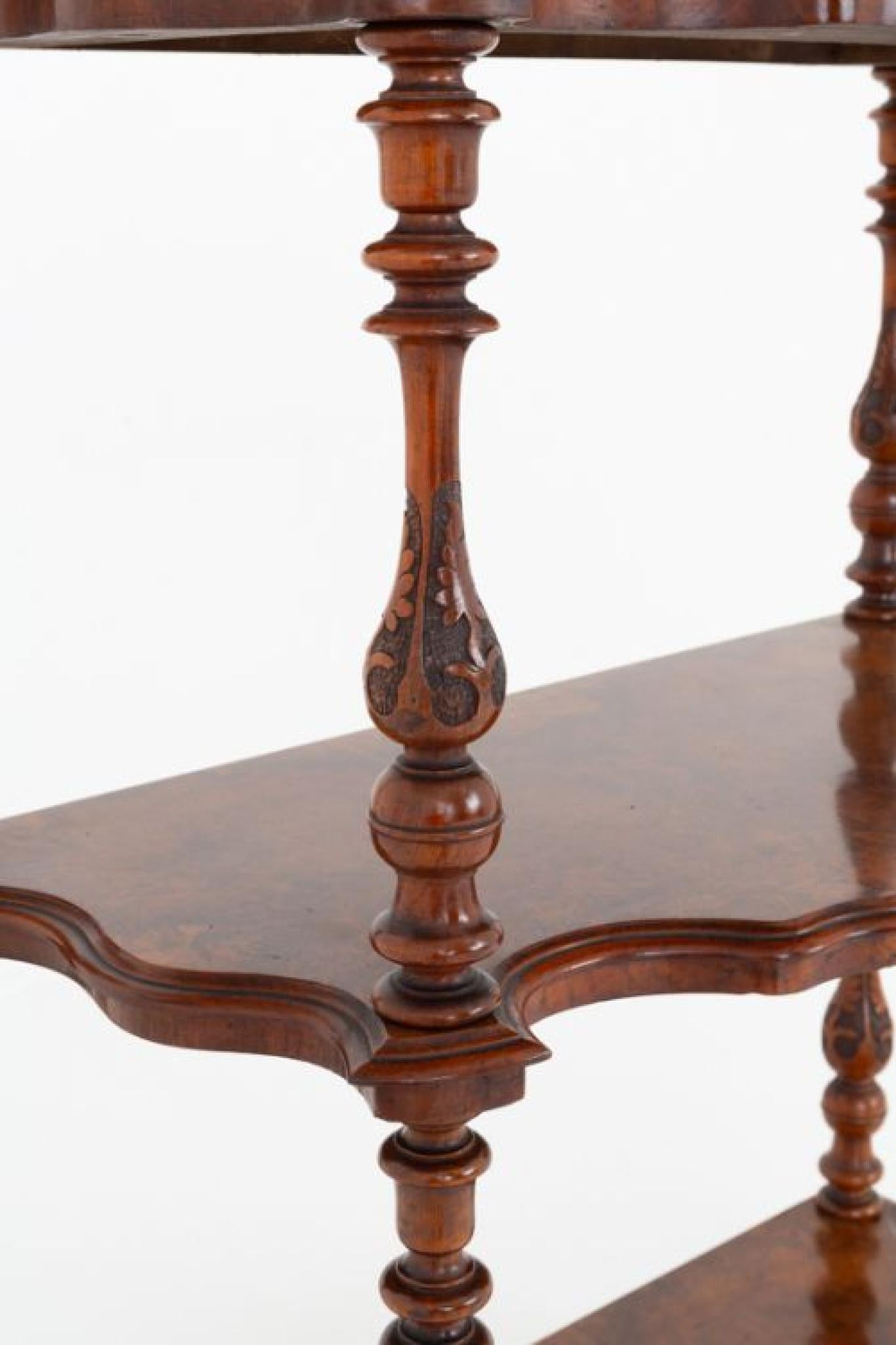 Excellent quality Victorian burr walnut whatnot.
Circa 1850
Raised upon turned feet with brass castors
This wonderful whatnot having 3 shelves which feature the best quality burr walnut timbers
We can ship to anywhere in the world including the US,