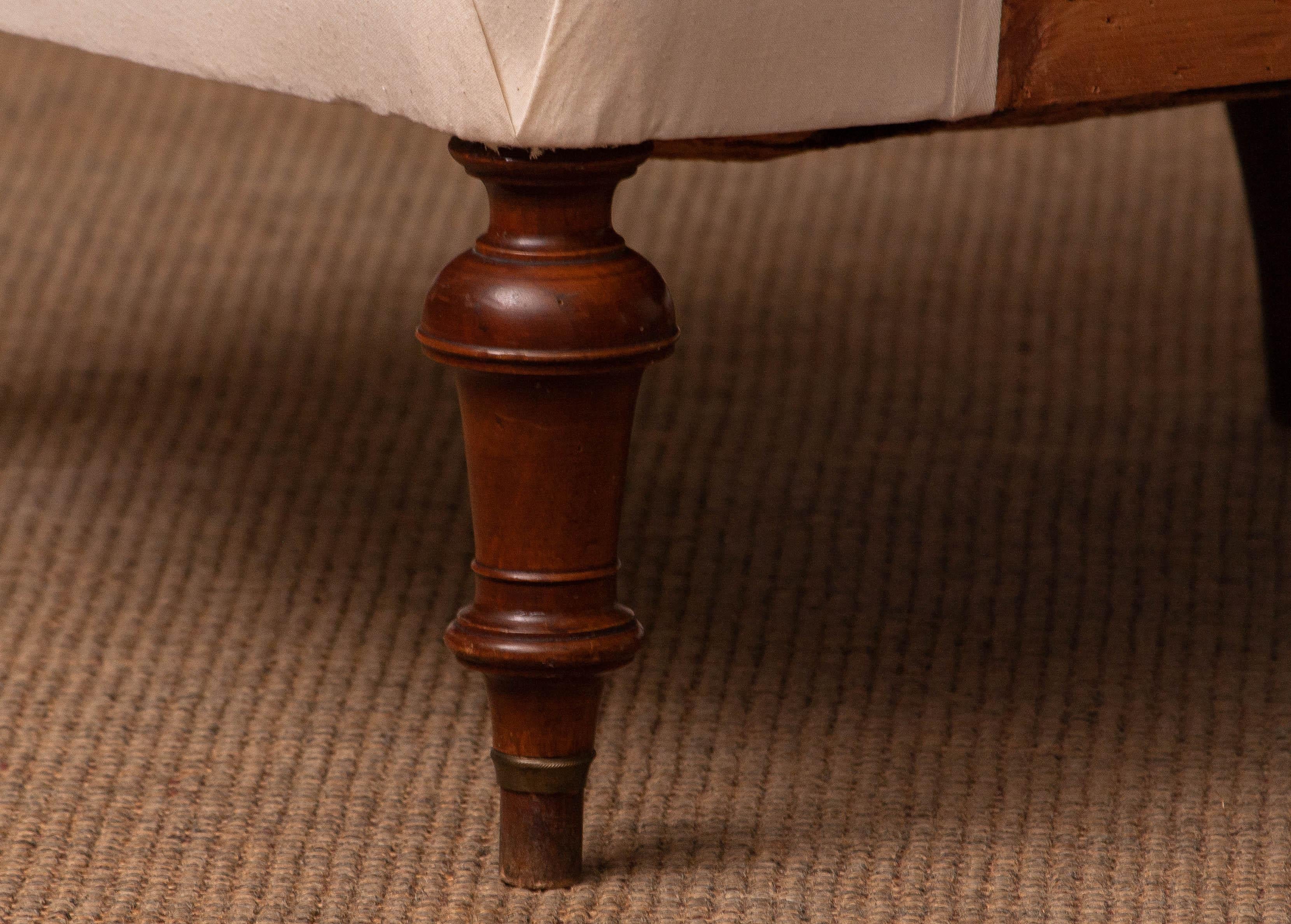 XIXe siècle Chaise victorienne à dossier touffeté de style déconstruit en vente