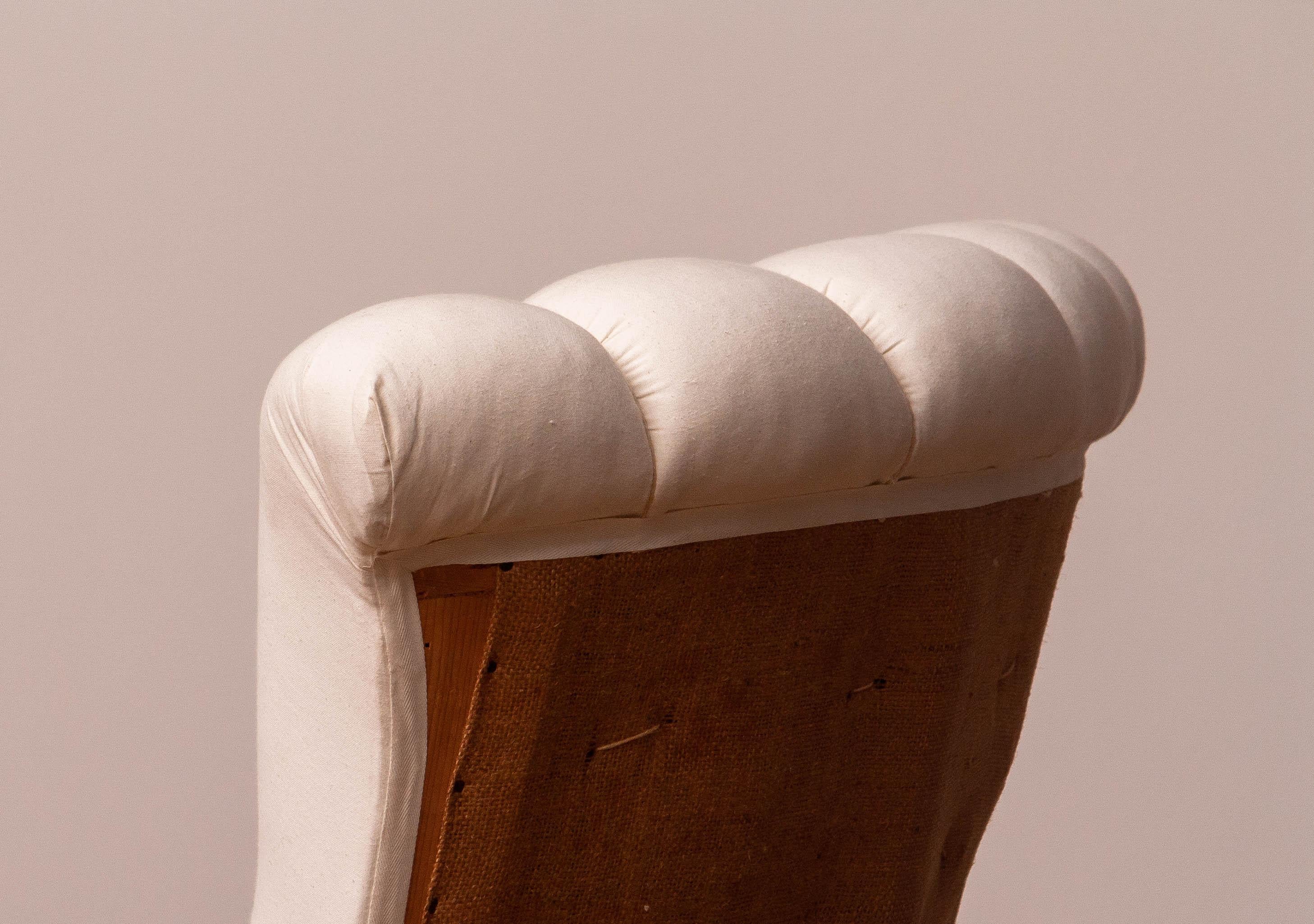 Chaise victorienne à dossier touffeté de style déconstruit en vente 1